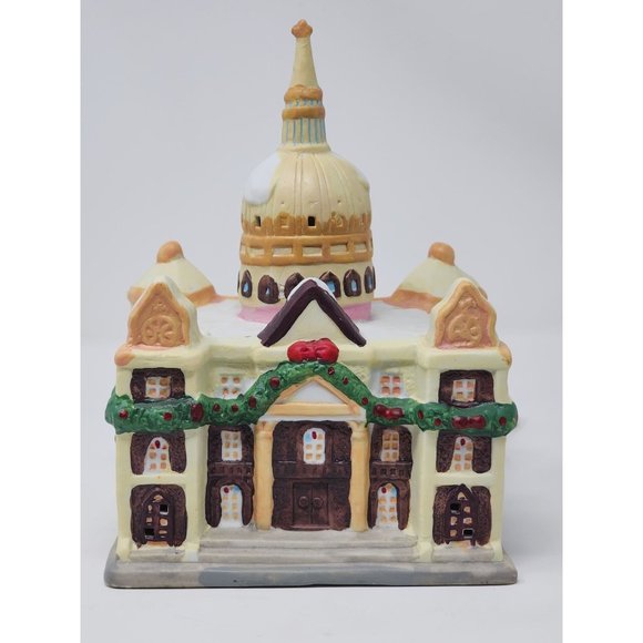Vintage 1991 Saint‎ Peters Basilica Cathedral Christmas Music Box Giny Inc Lamp - Picture 2 of 10